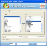 Area Length Converter Utility screenshot